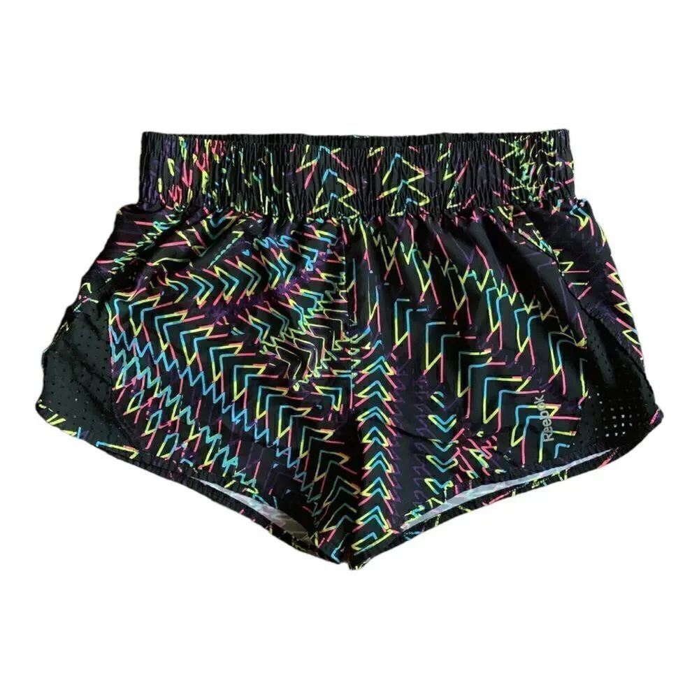 Neon Black Reebok Shorts, PlayGear Mediun